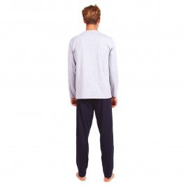  Pyjama long col rond homme Fait en France Eminence - gris - EMINENCE 7V14 3668 