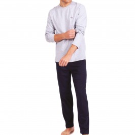  Pyjama long col rond homme Fait en France Eminence - gris - EMINENCE 7V14 3668 