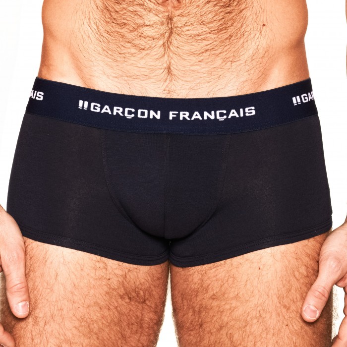  Boxer Bleu Marine Indispensable - GARÇON FRANÇAIS SHORTY12 BLEU MARINE PACK 