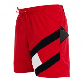  Bañador de corte slim con cordón y logo - rojo - TOMMY HILFIGER UM0UM02048-XLG 