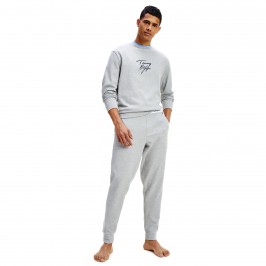  Joggers in cotone biologico con logo - grigio - TOMMY HILFIGER UM0UM01769-P6S 