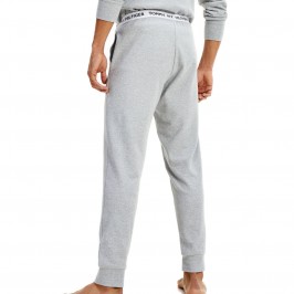  Joggers in cotone biologico con logo - grigio - TOMMY HILFIGER UM0UM01769-P6S 