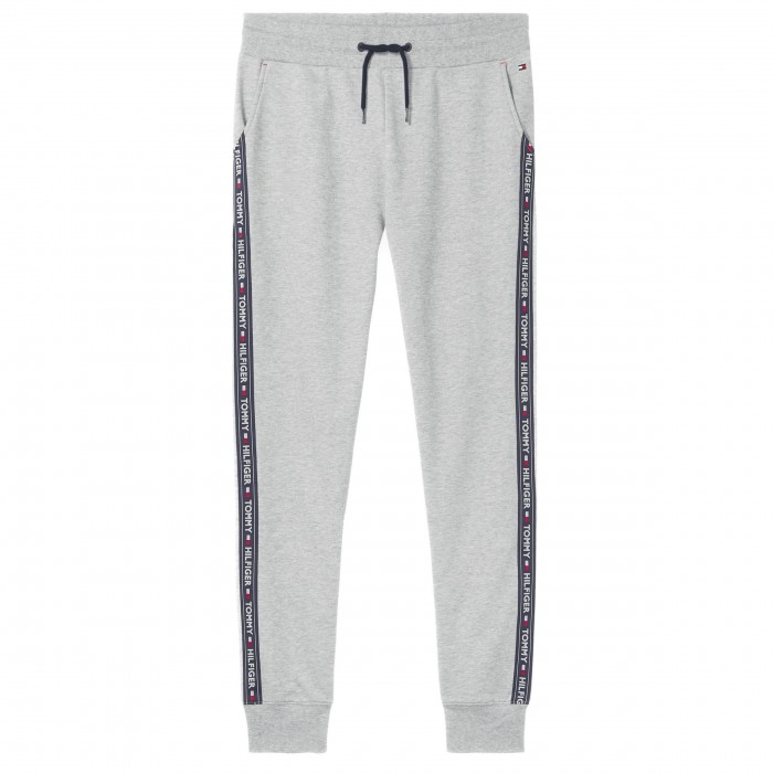 Pantalones de algodón rizado - gris - TOMMY HILFIGER UM0UM00706-004