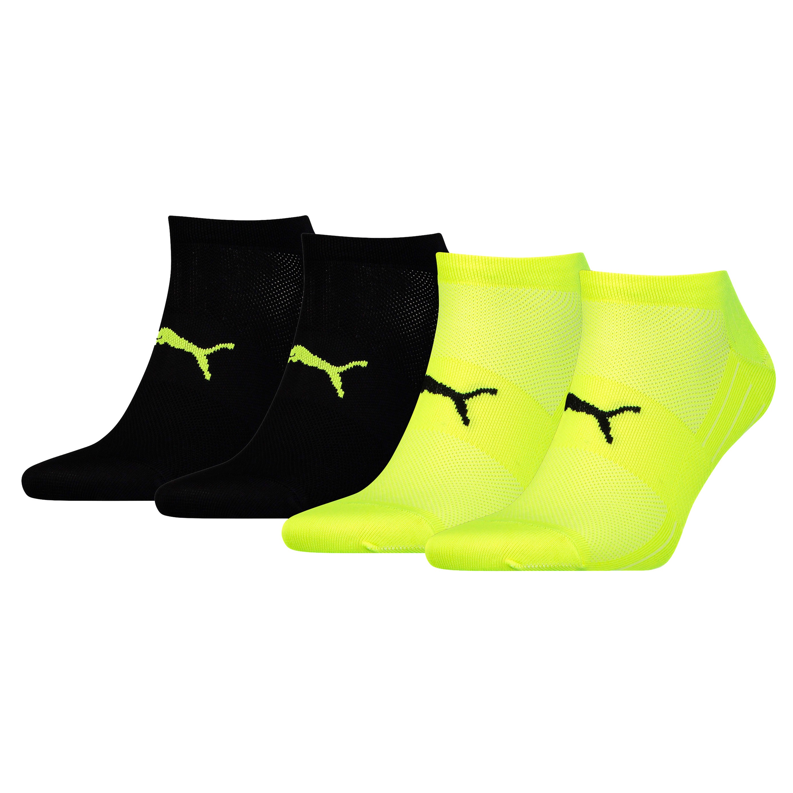 2-Pack Performance Train Light Socks - yellow and black: Bobby sock