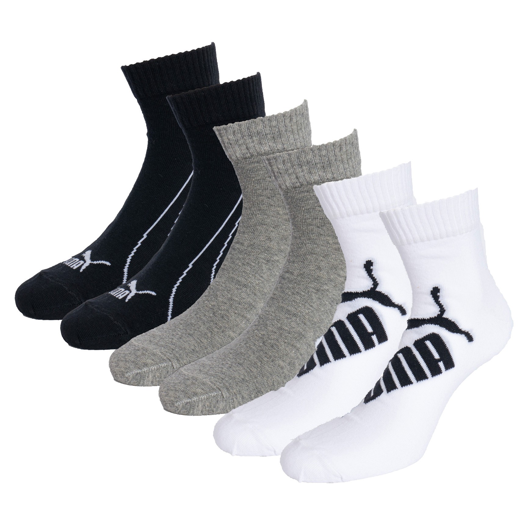 Puma Homme Chaussettes Mi- Hautes Lot De 3