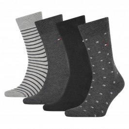  4er-Pack Socken aus Stretch-Baumwolle - schwarz - TOMMY HILFIGER 100002214-002 