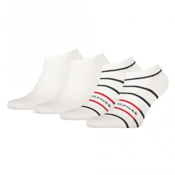  2er-Pack Sneakersocken mit Breton-Streifen - TOMMY HILFIGER 100002211-001 