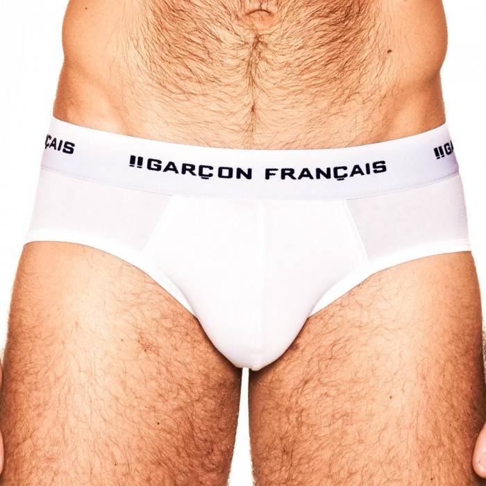  Slip blanc Indispensable - GARÇON FRANÇAIS SLIP19 BLANC PACK 