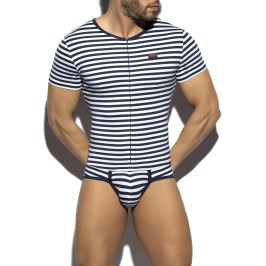  Bodysuit Cotton - rayures marine - ES COLLECTION UN486 09SA 