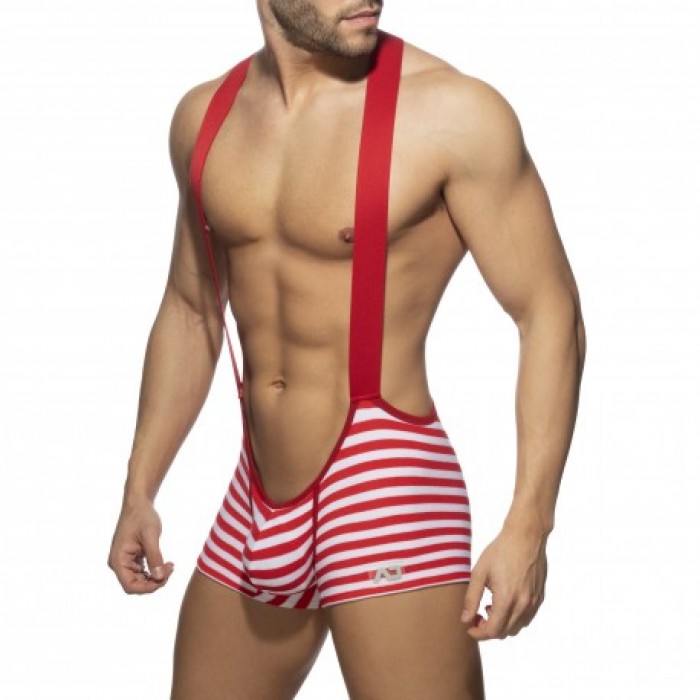  Singlet sailor velours - rouge - ADDICTED AD943-C06 