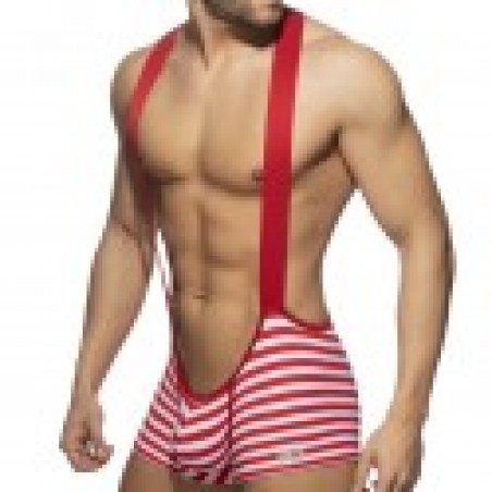 Singlet sailor velours - red