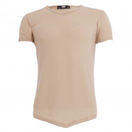 T-shirt col V FLAME - beige - ES COLLECTION TS283-C28