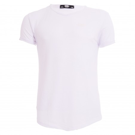 T-shirt col V FLAME - weiß
