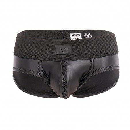 Slip front zip rub