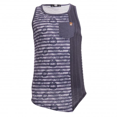Striped Flowery Tank Top