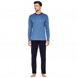  Pyjama Eden Park coton bio - bleu - EDEN PARK E501G59-K78 