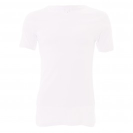  T-Shirt Col Rond Casual Rib - blanc - HOM 401427-0003 