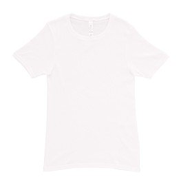 T-Shirt Col Rond Casual Rib - blanc - HOM 401427-0003