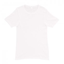 T-Shirt Col Rond Casual Rib - blanc - HOM 401427-0003