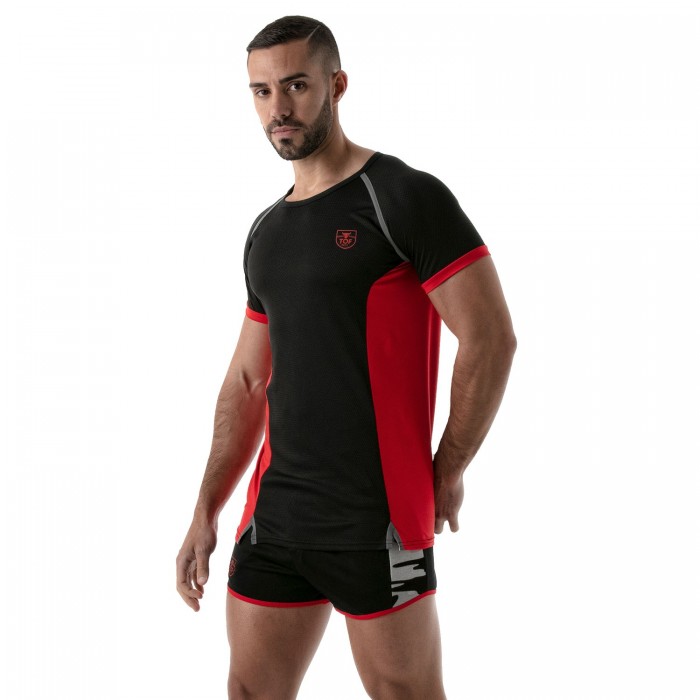  T-Shirt Total Protection Noir/Rouge - TOF PARIS TOF143NR 