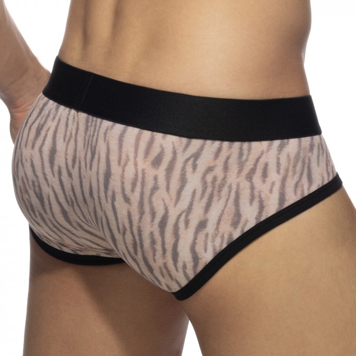  Slip Tiger Print - gris - ADDICTED AD972-C28 