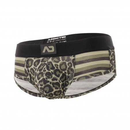 Leo strip brief  - khaki