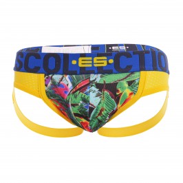 Jockstrap Floral mesh - jaune - ES COLLECTION UN419-C03