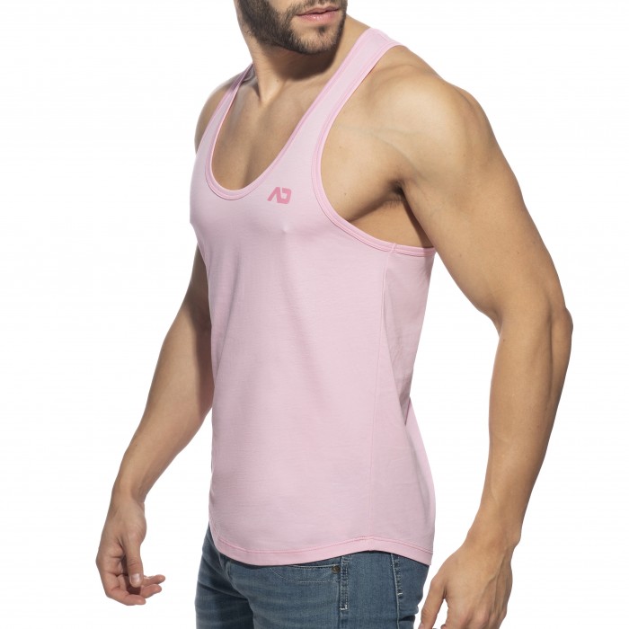  Débardeur U-neck Cotton - rose - ADDICTED AD997-C05 