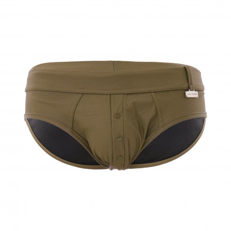 Leather Legacy brief - khaki