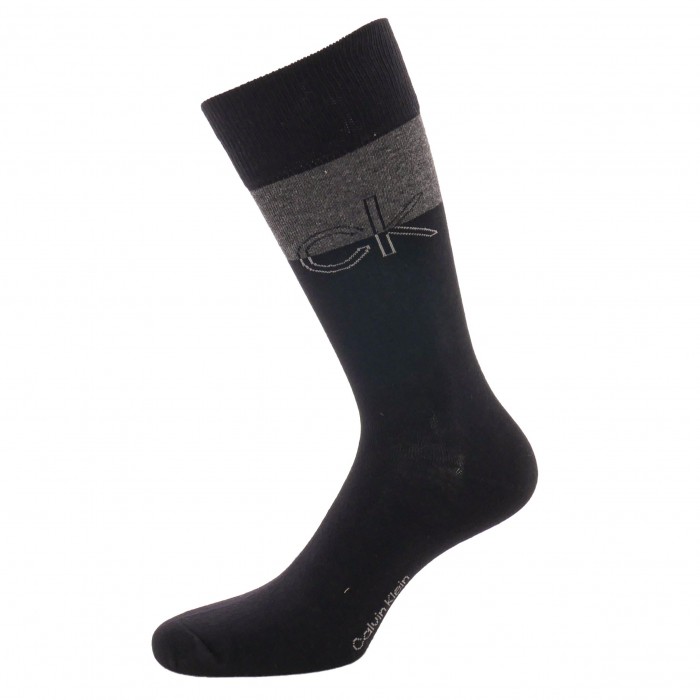  Coffret de 3 paires de chaussettes avec logo - noir et gris - CALVIN KLEIN 100004543-001 