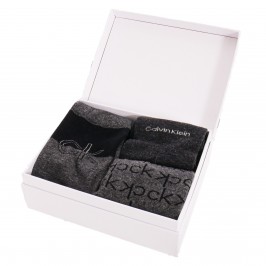  Lot de 3 paires de chaussettes avec logo - noir et gris - CALVIN KLEIN 100004543-002 