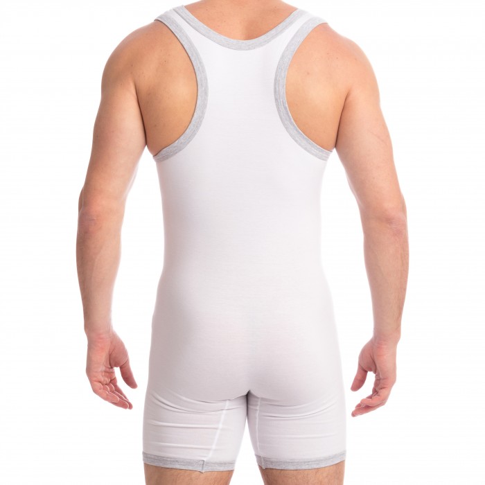  Hypnos - Slip'n Bodysuit Blanc - L'HOMME INVISIBLE HW157-HYP-002 