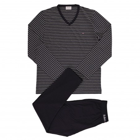 Pyjamas Eden Park organic cotton striped - blue