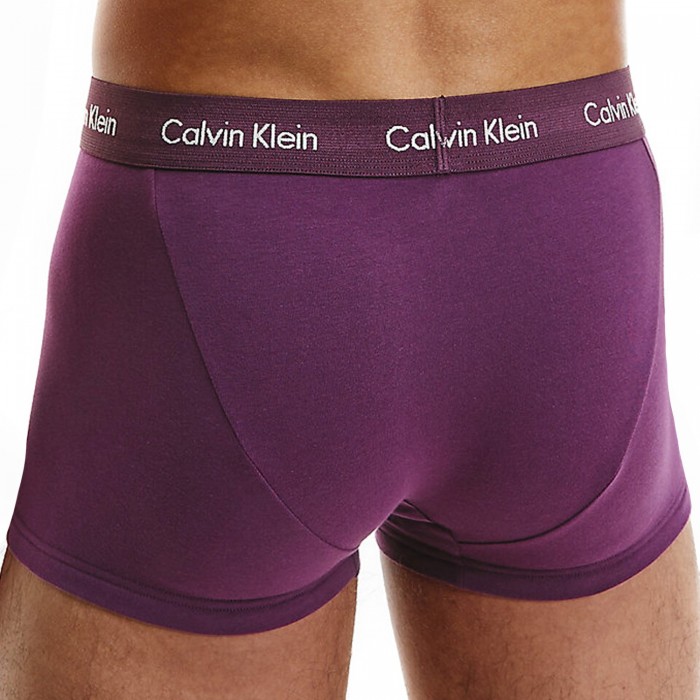  Lot de 3 boxers taille basse Cotton Stretch - violet, bleu et kaki - CALVIN KLEIN U2664G-WHF 
