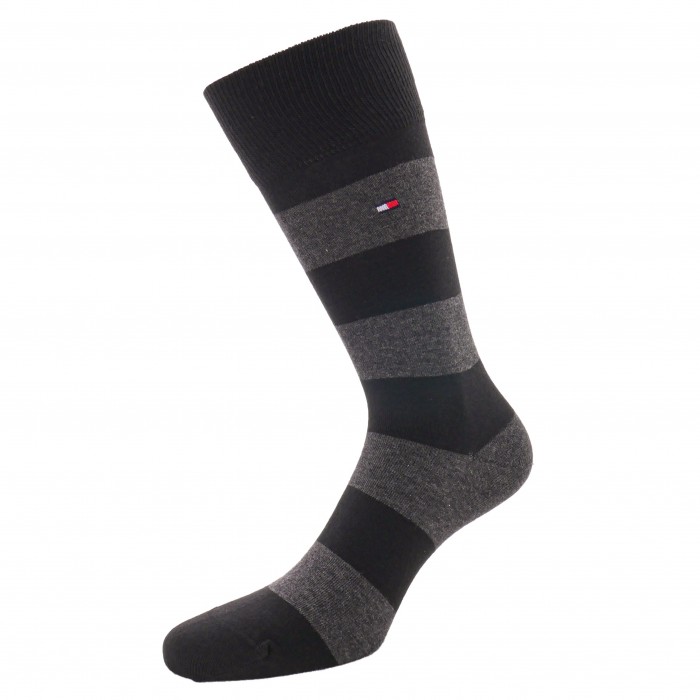  5er-Pack gestreifte und gepunktete Socken - schwarz - TOMMY HILFIGER 701210550-002 