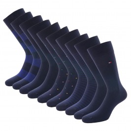 5-Pack Gift Box Stripe Dot Socks - navy - TOMMY HILFIGER 701210550-001