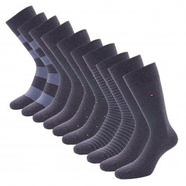 5er-Pack gestreifte und gepunktete Socken - jeans - TOMMY HILFIGER 701210550-003