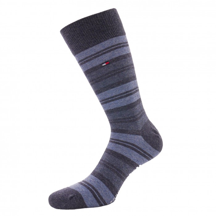  Coffret cadeau 3 paires de chaussettes rayées - jeans - TOMMY HILFIGER 701210901-003 