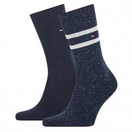  2 pack calzini puntinati con righe - navy - TOMMY HILFIGER 701210539-002 