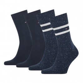  2er-Pack gestreifte Socken aus Noppengarn - navy - TOMMY HILFIGER 701210539-002 