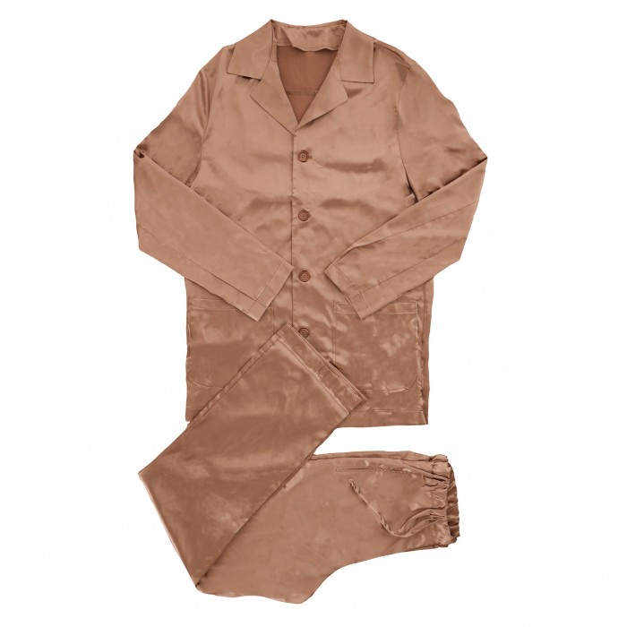 Pyjama Core Satin - marron - MODUS VIVENDI 21652-BROWN