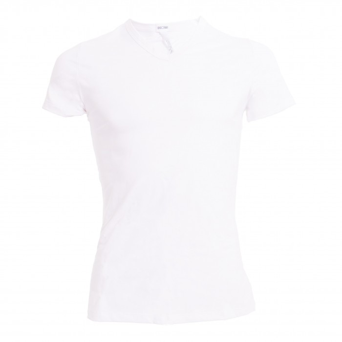 T-shirt col V Classic blanc - HOM 400206 0003