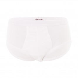 Slip 108 taille haute blanc, ouvert, pur coton hypoallergénique - ref :  0108 0001