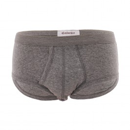 Slip 108 taille haute gris chiné, ouvert, pur coton hypoallergénique - ref :  0108 6600