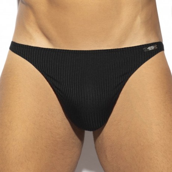  String Recycled Rib - noir - ES COLLECTION UN492-C10 