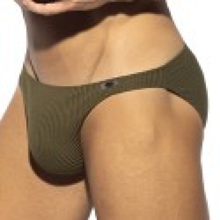 Recycled rib bikini - Khaki