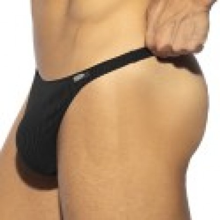Recycled rib string - nero