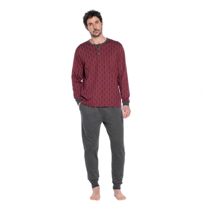  Pyjama Felpa imprimé géométrique - rouge - GUASCH GP760-659 
