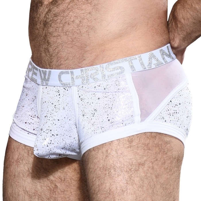  Boxer Snow Sheer w/ Almost Naked - ANDREW CHRISTIAN 92251-WHTSL 