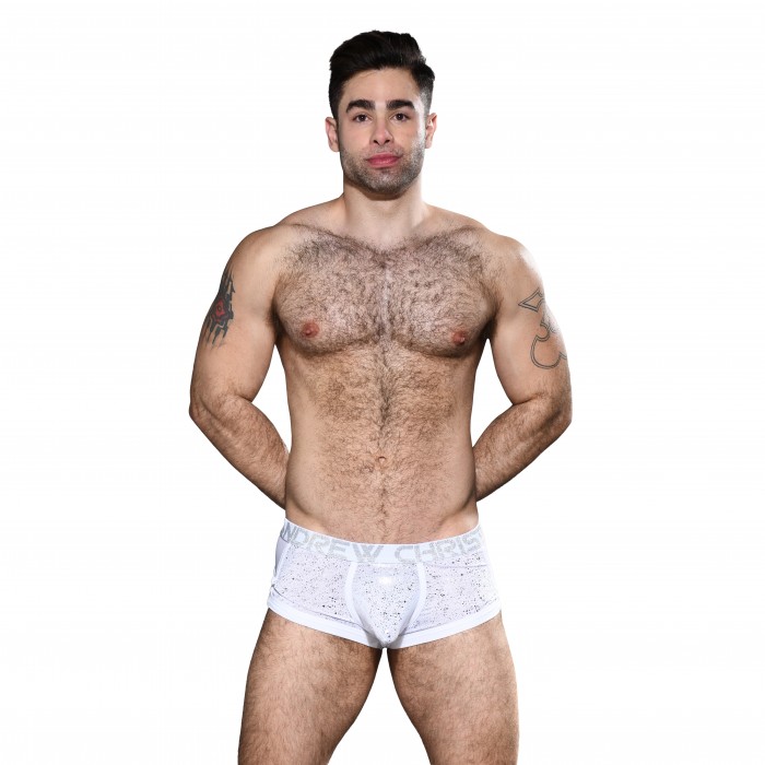  Boxer Snow Sheer w/ Almost Naked - ANDREW CHRISTIAN 92251-WHTSL 